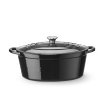 HENDI CAÇAROLA DE FERRO PRETO ESMALTADO 405x255 | Logifacas