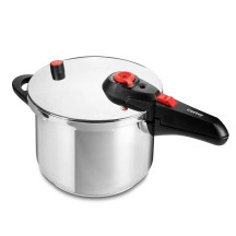 Panela Pressao Inox vermelho 6Lt | Logifacas