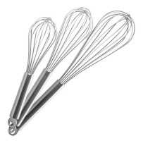 Logifacas Batedor de Aço Inox 3 peças - 20 / 25 / 30cm | Logifacas
