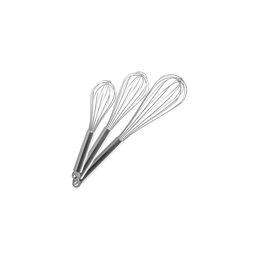 Logifacas Batedor de Aço Inox 3 peças - 20 / 25 / 30cm | Logifacas