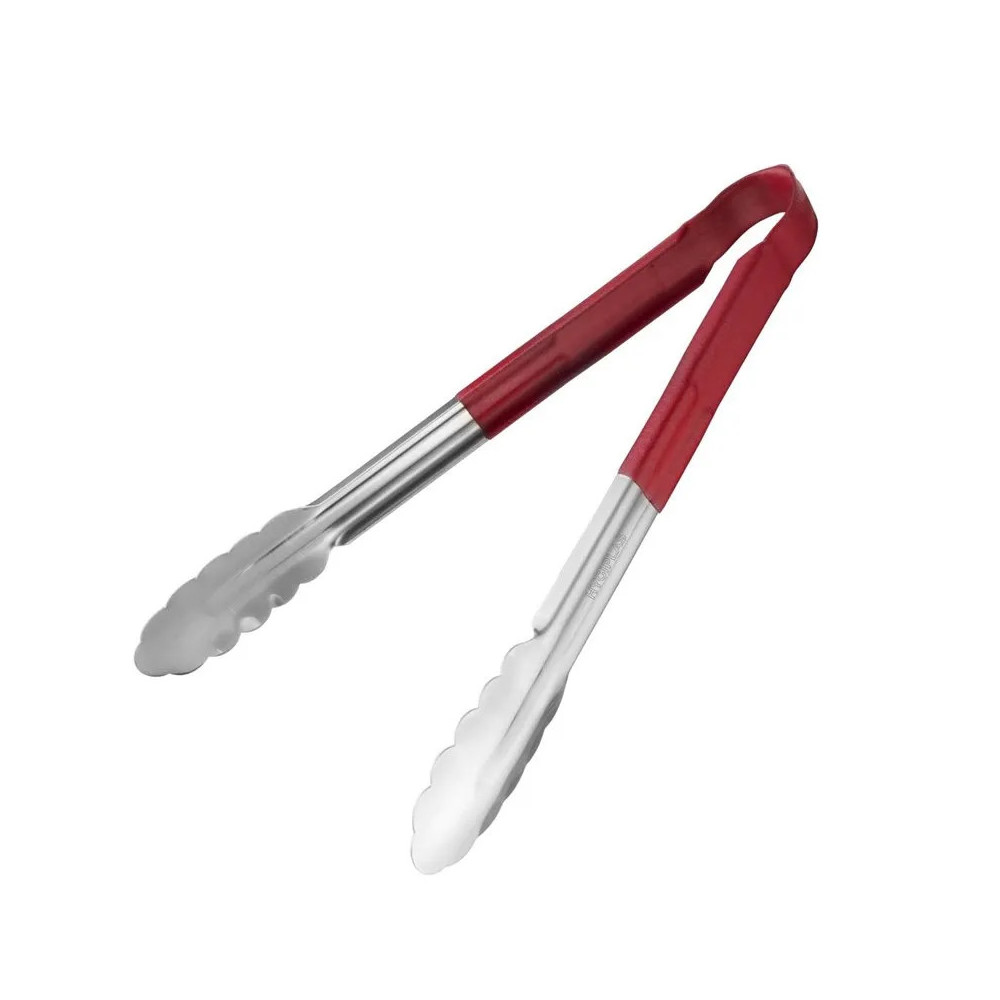 Logifacas Pinça Inox para servir vermelho 29cm | Logifacas