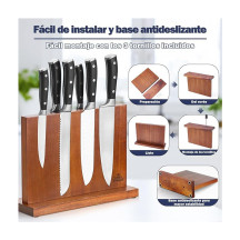 Logifacas Grande Suporte para Facas de Cozinha 38,6 x 23CM | Logifacas