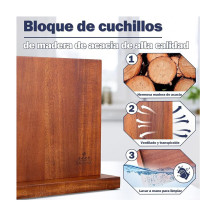 Logifacas Grande Suporte para Facas de Cozinha 38,6 x 23CM | Logifacas