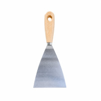 Logifacas Raspador triangular com cabo de madeira 80MM | Logifacas