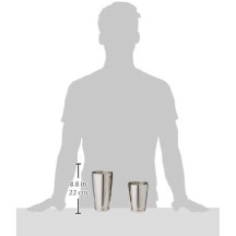 Boston Shaker Set em aço inoxidável 800ml | Logifacas