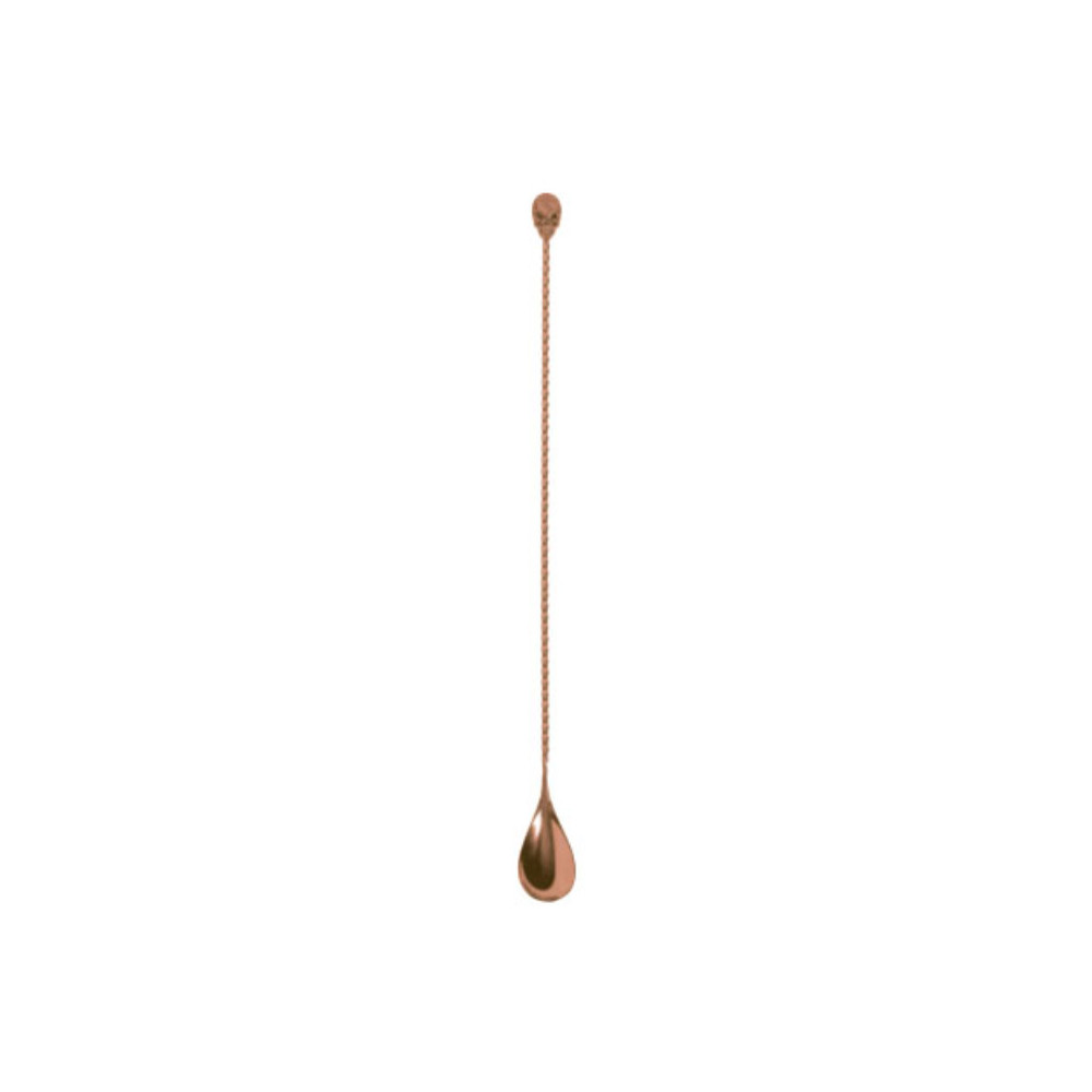 Colher de bar em formato Skull em cobre 33 cm | Logifacas