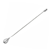 Colher de bar em aço inox com formato de abacaxi 33 cm | Logifacas