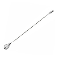 Colher de bar em aço inox com formato de abacaxi 33 cm | Logifacas
