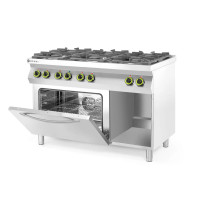HENDI Fogão a gás Kitchen Line 6 queimadores e forno de convecção GN | Logifacas