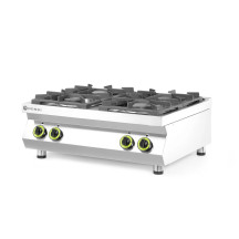 HENDI Fogão a gás de 4 bocas da linha Kitchen Line - modelo de mesa  | Logifacas