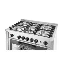 HENDI Fogão a gás - 5 queimadores com forno elétrico | Logifacas
