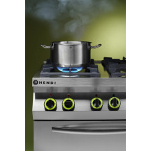 HENDI Fogão a gás de 4 bocas com forno de convecção GN 1/1 | Logifacas