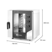 HENDI Forno a vapor de convecção CONTROL 7x GN1/1  | Logifacas