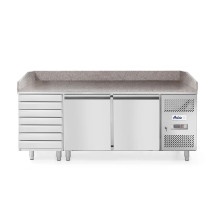 HENDI Bancada Refrigeração Pizza Granito 2 Portas,7 gavetas | Logifacas