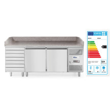 HENDI Bancada Refrigeração Pizza Granito 2 Portas,7 gavetas | Logifacas