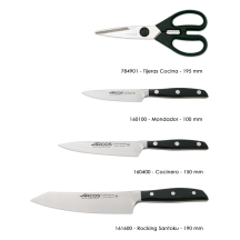 ARCOS Bloco de madeira de 3 facas de cozinha série Manhattan | Logifacas.