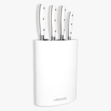 ARCOS Conjunto de 4 facas da série Riviera Blanc + bloco | Logifacas.