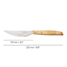 ARCOS Faca de bife cabo de madeira de choupo 110MM | Logifacas
