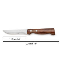 ARCOS Faca de bife de 110MM cabo de madeira de faia prensada | Logifacas