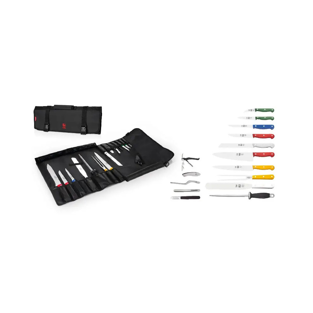 ICEL Conjunto de estojo para facas de chef - 15 peças | Logifacas.