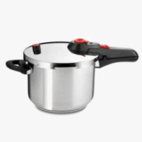 Panela Pressao Inox vermelho 6Lt | Logifacas