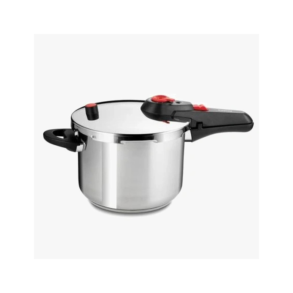 Panela Pressao Inox vermelho 6Lt | Logifacas