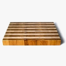 Tabua de corte madeira bicolor 40x30x5 | Logifacas