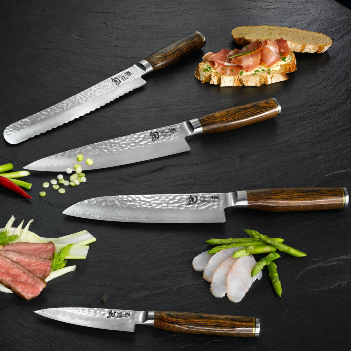 Detalhe de utensílios de corte